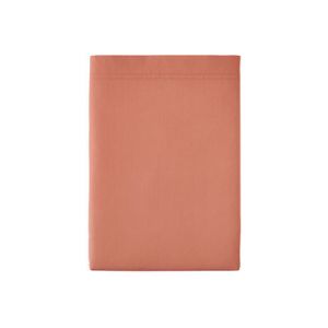 Essix Drap Plat en Percale de Coton, Première, Corail, 180x290 cm