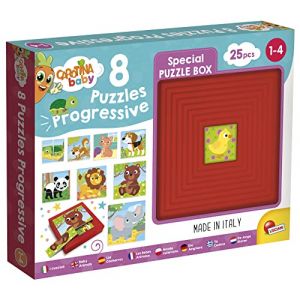 Image de Lisciani Giochi 8 puzzles progressifs - Carotina Baby - les Bébés Animaux - avec support auto correctif