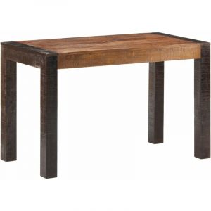 Image de VidaXL Table à Dîner Bois de Manguier Solide Brut 120x60x76 cm Modèle 2