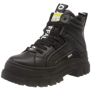 Buffalo Aspha Nc Mid, Basket Femme, Black, 39 EU