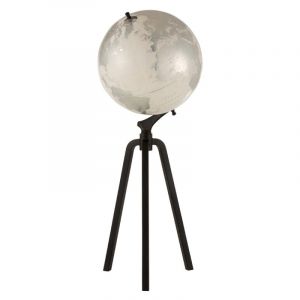 Globe sur Pied Marbre "Marbe" 101cm Blanc & Noir Prix