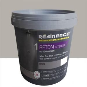 Résinence Enduit Béton mur, sol carrelage, gris ombre, 4 kg