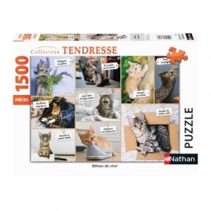 Nathan Puzzle 1500 pieces - Betises de chat