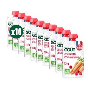 Good Goût Carottes Framboises bio Gourde bébé dès 4 mois 120gr