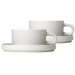 Blomus Tasse avec soucoupe Pilar lot de 2 Rayon de lune