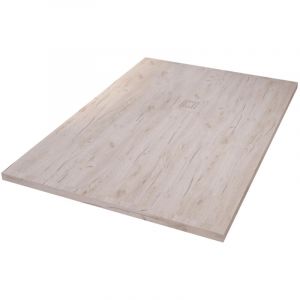 Receveur NOLA 3 - 80x100x3cm - Résine - Nature bois - Bonde