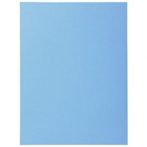 Exacompta Réf. 330010E - Carton de 5 paquets de 100 chemises rigides SUPER 210 g/m2 aux couleurs pastel - chemises certifiées PEFC - dimensions 24 x 32cm pour format A4 - couleur bleu vif