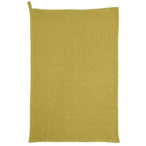 Declikdeco Torchon nid d'abeilles uni Mumba Bergamote 50 x 70