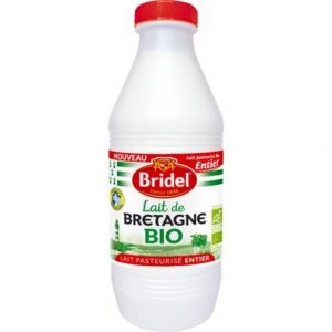 Bridel Lait de Bretagne Bio entier 1l