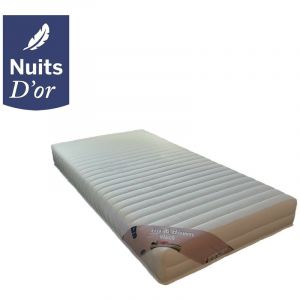 Nuits D'or Matelas 20 cm Soutien Ferme 80x200 Mousse Mémoire de Forme 55 Kg/m3 + Oreiller à Mémoire de Forme OFFERT valeur 89 Û Up&down Visco