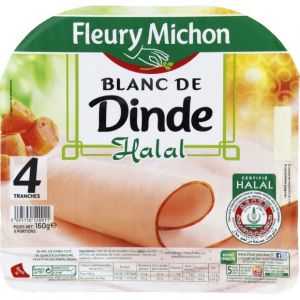 Image de Fleury Michon Blanc de dinde Halal - Le paquet de 4 tranches