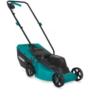VONROC Tondeuse Accu 20V - Largeur de coupe 32 cm - Moteur sans balais - Trois hauteurs de coupe réglables : 30/50/70 mm - Bac de ramassage 30L inclus - Batterie et chargeur rapide inclus