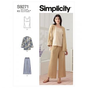 Simplicity Patron 9271 - Ensemble Top, Veste et Pantalon du 36 au 54 (FR) S9271.K5 -