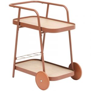 Hesperide Desserte de jardin Easiness acajou 2 niveaux