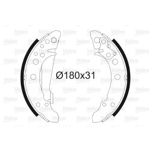 Valeo Jeu de 4 m&acirc;choires de frein 562020