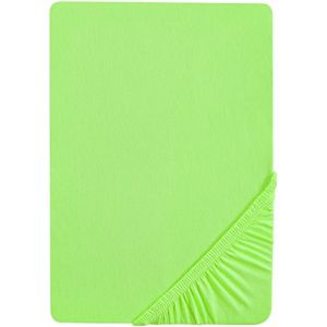 Biberna 77155/477/041 Drap Housse en Jersey Stretch pour un Lit Vert Clair 140 x 200 cm à 160 x 200 cm