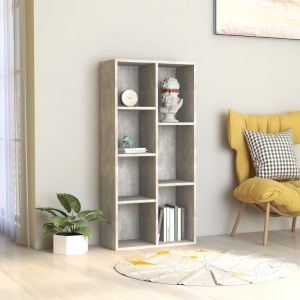VidaXL Bibliothèque Gris béton 50x25x106 cm Aggloméré
