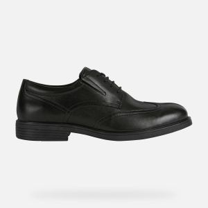 Geox U APPIANO B, Tissu Oxford Homme, Black, 45 EU