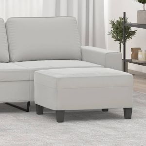 VidaXL Repose-pied Gris clair 70x55x41 cm Tissu microfibre