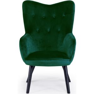 Image de Menzzo Fauteuil scandinave Klarys Velours Vert