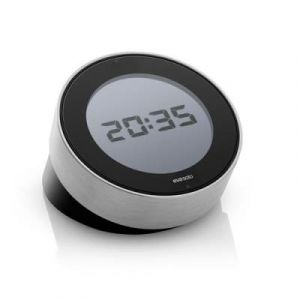 Eva Solo Thermom&egrave;tre de cuisson Cook 'N Time / 3 en 1 - Horloge et minuteur noir/m&eacute;tal en m&eacute;tal