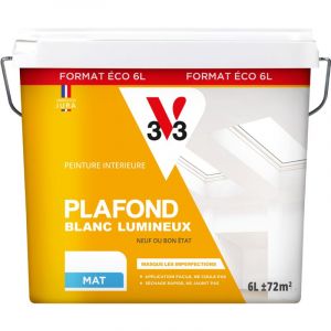 V33 Peinture plafond neuf ou bon &eacute;tat mat blanc Finition : Mat 6 l - Blanc