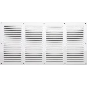 Grille d'aération aluminium laqué, L.20 x l.40 cm