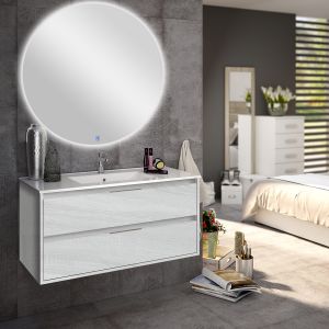 -13% - Cosyneo - Meuble de salle de bain - IRIS et miroir Led SOLEN - 80cm