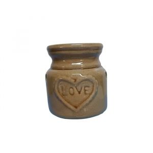 Puckator Br&ucirc;le parfum Love marron en c&eacute;ramique 8 cm