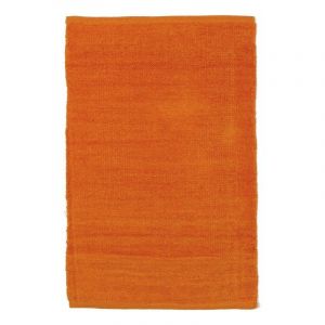 The Deco Factory CHENILLE - Tapis en coton extra-doux orange 85x55