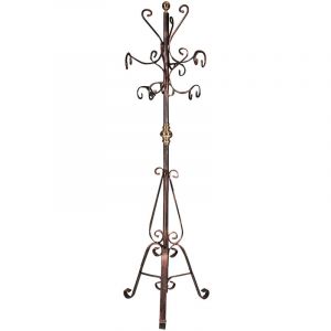 Alter Dmora Cintre pratique en métal pour l'entrée, Porte-manteau classique, Made In Italy, Petit homme avec porte-parapluie, Dead Man, 50x50h190 cm,