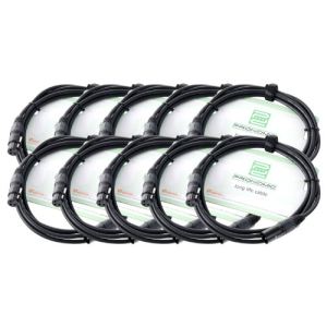 Pronomic Stage XFXM-2.5 - Câble Micro XLR 2.5m (Lot de 10)