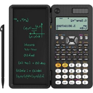 Image de Calculatrice scientifique avec tablette d'&eacute;criture 417 fonctions - batterie solaire - upgrade 991ES - enfants - ingr&eacute;dients - stylo inclus