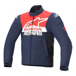 Alpinestars Veste textile Honda SMX Waterproof Softshell bleu/noir/rou