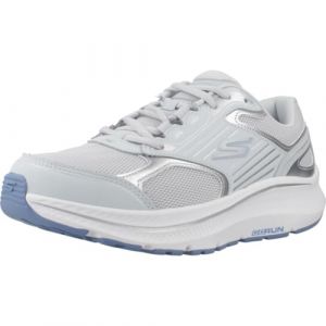 Skechers Femme Go Run Consistent 2.0 Advantage Basket, Light Blue Leather/Silver Trim, 39 EU