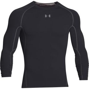 Image de Under Armour Under Armour Armour Hg T-Shirt manches longues de compression Homme Noir/Acier FR : XL (Taille Fabricant : XL)