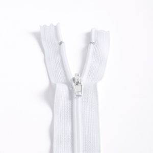 Creavea Fermeture fine nylon non séparable - Blanc - 20 cm