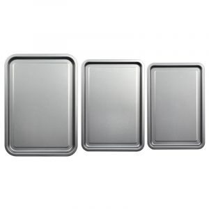 Lot de 3 Plaques de Cuisson "Baking" 35cm Argent Prix