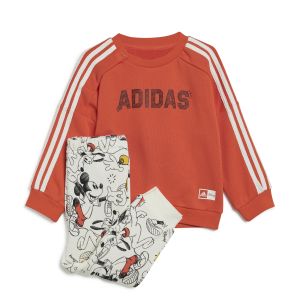 Adidas Ensemble sweat-shirt ras-du-cou et pantalon sportswear Mickey Mouse x Disney - Bright Red / Off White / Black, Bright Red / Off White / Black - Taille 6-9M