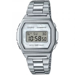 Casio Womens Digital Quartz Montre avec Bracelet en Acier Inoxydable A1000D-7EF