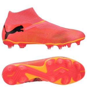 Puma Men Future 7 Match+ Ll Fg/Ag Soccer Shoes, Sunset Glow Black-Sun Stream, 44 EU