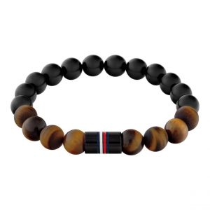 Tommy Hilfiger Bracelet Homme Jameson Marron foncé, Noir 2790631-PAR