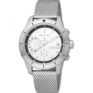 Just Cavalli Montre - Jc1g215m0045 - Quartz - Acier Inoxydable - Maille Milanaise - Argenté