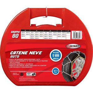 Start Chaine Neige Jeu de Deux Chaînes à Neige Épaisseur 9 Mm Groupe 80