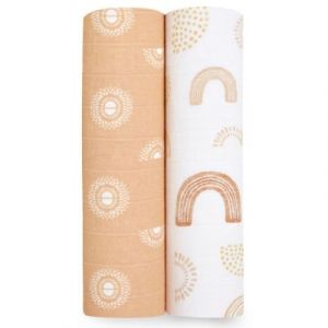 Aden + Anais Lot de 2 maxi langes en coton keep rising (120 x 120 cm)