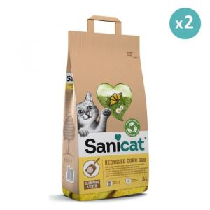 Sanicat Litière - Agglomérante - 12l - Végétale - Blanc
