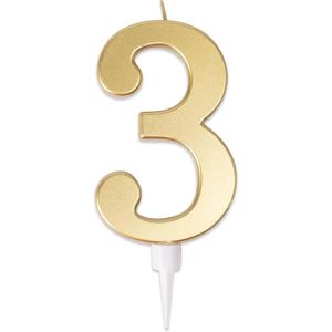 Ruedelafete Bougie anniversaire Géante OR chiffre 3