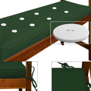 Deuba Coussin pour banc de jardin ext&eacute;rieur Imperm&eacute;able 100% Polyester 145x45cm Vert