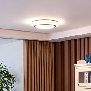 LED Plafonnier à intensité variable 'Felecina' pour salon & salle à manger - blanc, argenté