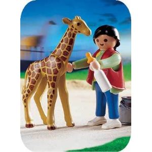 Playmobil 3253 - Gardienne zoo et le girafon